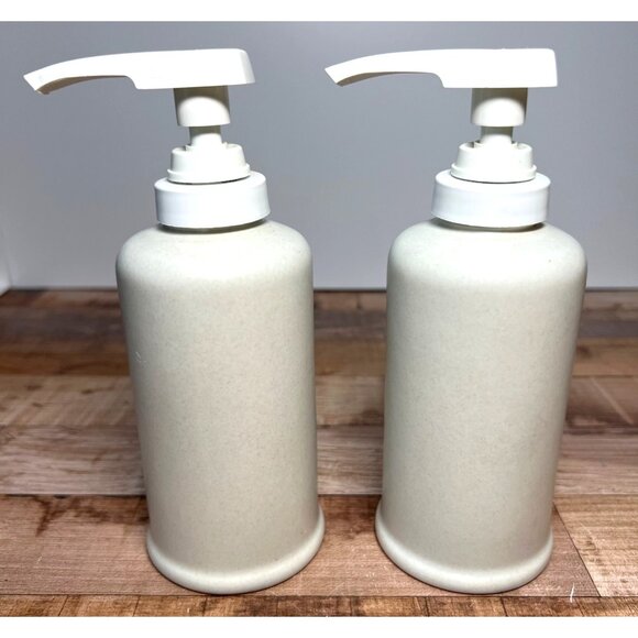 Pfaltzcraft Ceramic Ketchup & Mustard Pump Dispensers With White Lids - Picture 2 of 3